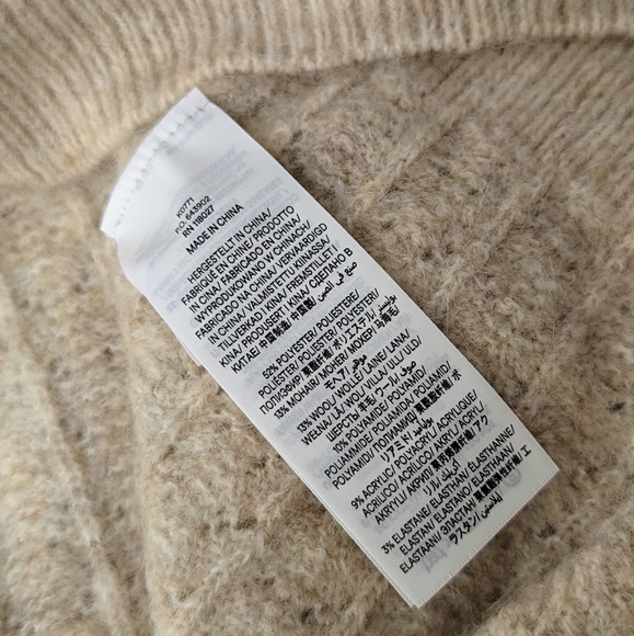 Boden Cardigan Pointelle Knit Button Front Short Sleeve Cropped Oatmeal M NWT - Picture 12 of 16